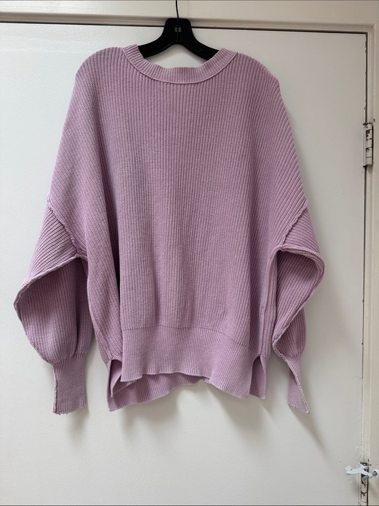 aerie Tops - aerie Dusty Lilac Ribbed Oversized Sweatshirt